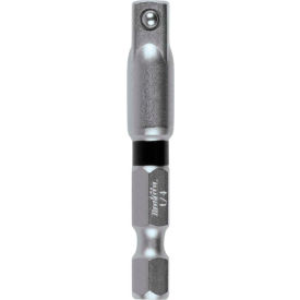 Impact XPS 1/4" Square 2" Socket Adapter, Retention Ball, Matte Nickel
