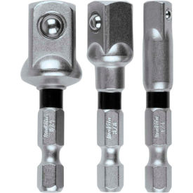 Impact XPS Square 2" Socket Adapter Set, 1/4", 3/8" and 1/2", Retention Ball-3/Pk