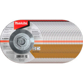 Hubbed INOX Grinding Wheel, 36 Grit, Type 27, 5" Diameter x 1/4" Thickness x 5/8-11" Center Hole Diameter, Pack of 5