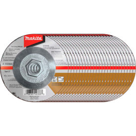 INOX Grinding Wheel, 36 Grit, Type 27, 4-1/2" Dia x 1/4"T x 5/8-11" Cntr Hole Dia-5/Pk