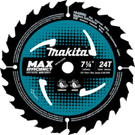 Carbide-Tipped Max Effcy Ultra-Thin Kerf Circular Saw Blade, Framing, 7-1/4" Diameter, 24 Teeth Per Inch