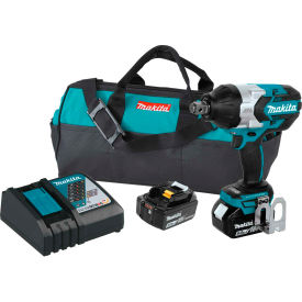 Cordless High-Torque 3/4" Impact Wrench Kit, 5.0Ah, 18V Li-Ion, Friction Ring