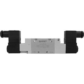 5/2 Double Solenoid Valve, Pilot G 1/2, 220V AC/5VA Coil, Black Connection