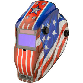 Big Window Auto Darkening Welding Helmet, Variable Shade Control - Patriotic