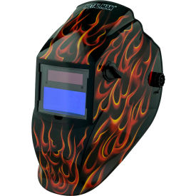 Auto Darkening Welding Helmet, Variable Shade Control - Red Real Flame