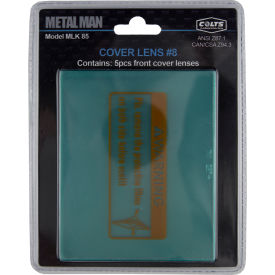 Front Cover Protective Lens For Auto Darkening Welding Helmets, 4"L x 3-5/8"W - 5 Pk