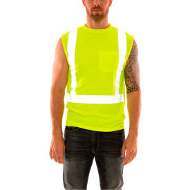 Reflective T-Shirt, Long Sleeve, 1 Pocket, Silver Tape, Type R, Class 3, Fluorescent Lime, 3XL