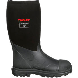 Badger Neoprene Boots, Steel Toe, Upper Rubber Sole, Steel Shank, 15"H, Black, Size 6