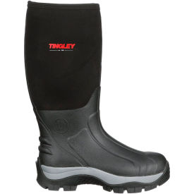 Badger Insulated Fleece-Lined Boots, Plain Toe, Midsole, Deep Lug, 17"H, Black, Size 14