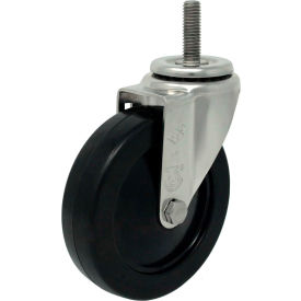 Swivel Stem Caster - 5"Dia. Soft Rubber/Tread with 1-1/2"H Stem