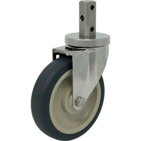 Swivel Stem Caster - 4"Dia. Poly-Pro with 2"H Stem, Grip Ring