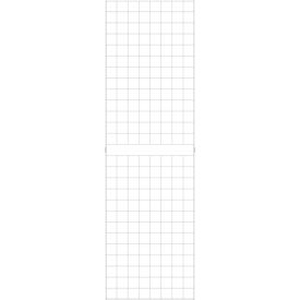 2' x 7' Portable Wire Grid Wall Panel - Semi-Gloss White