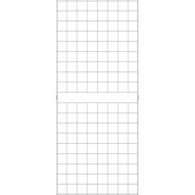 2' x 5' - Portable Wire Grid Wall Panel - Semi-Gloss White