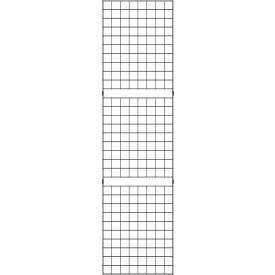 2' x 8' Portable Wire Grid Wall Panel - Semi-Gloss Black