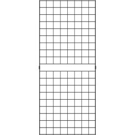 2' x 5' Portable Wire Grid Wall Panel - Semi-Gloss Black