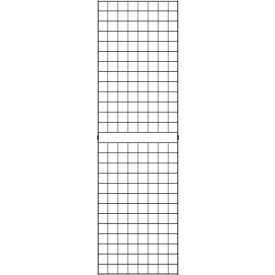2' x 7' - Portable Wire Grid Wall Panel - Semi-Gloss Black