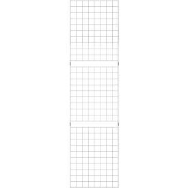2' x 8' Portable Wire Grid Wall Panel - Chrome