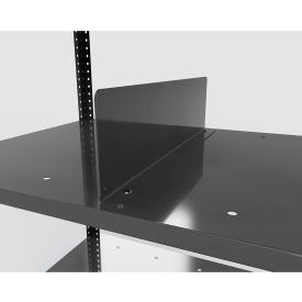 Corrugate Rack Divider, 16 Gauge, 1" W x 34"D x 6"H, Black
