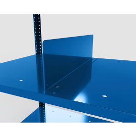 Corrugate Rack Divider, 16 Gauge, 1" W x 34"D x 6"H - Vivid Blue