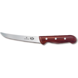 6 Boning Knife, Curved Blade, Wide, Semi-stiff, Rosewood Handle