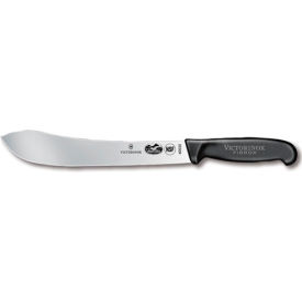 10" Butcher Knife, Straight Blade, Black Fibrox Handle 40530