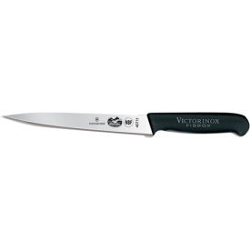 8" Fillet Knife, Stiff, Black Fibrox Handle