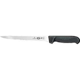 8" Fillet Knife, Flexible Blade, Black Fibrox Handle