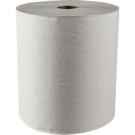 100% Recycled Fiber Hard Roll Towels, White, 8 x 800', 12 Rolls/Case