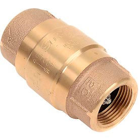 1" FNPT Brass Check Valve with Buna-N Rubber Poppet