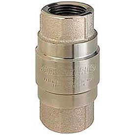 3/4" FNPT Nickel-Plated Brass Check Valve with Stainless Steel Poppet