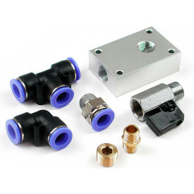 1/2" Air Push To Connect 7-Piece Outlet Block Kit