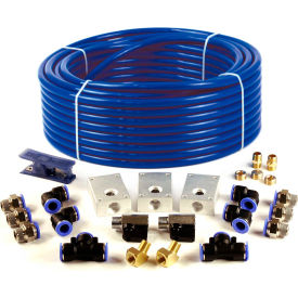 Air Piping System, 26-Piece Push To Connect Union with 1/2" x 100' Nylon Tubing