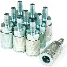 Automotive T-Style Coupler 3/8" x 3/8" Standard Hose Barb - Pack of 10