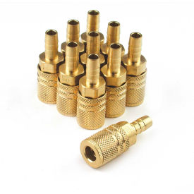 M-Style 6-Ball Coupler 1/4" x 3/8" Standard Hose Barb - Pack of 10