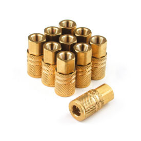 6-Ball Coupler 1/4" x 1/4" Male Brass - Pack of 10