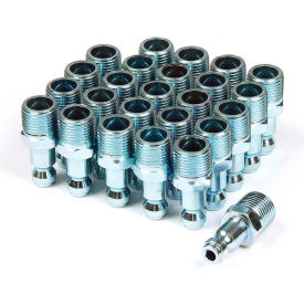 Automotive T-Style Steel Plug 1/4" x 3/8" Male NPT - Pack of 25