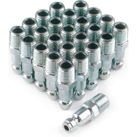 Automotive T-Style Steel Plug 1/4" x 1/4" Male NPT - Pack of 25