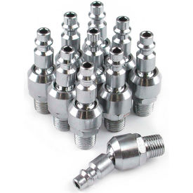 Industrial M-Style Swivel Steel Plug 1/4" x 1/4" Male NPT - Pack of 10