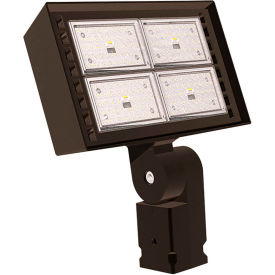Outdoor LED Floodlight, 14000 Lumens, 124 Watts, 4000 Kelvin, Wide Distribution, Knuckle Mount, 120-277 Volts