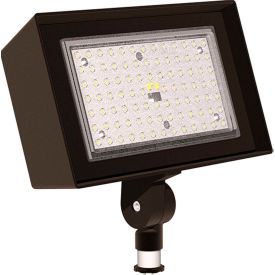 Ratio LED Floodlight, 4800L, 34W, 40K, Wide Dist, Knuckle Mt, 120-277v