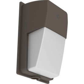 20W LED Wallpack with Photocell, Dark Bronze