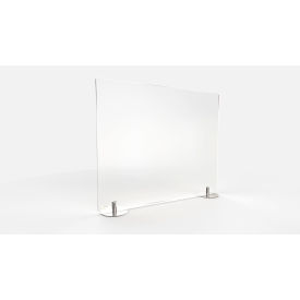 Desktop Protection Screen - Freestanding 36"W x 24"H, Frosted Thermoplastic