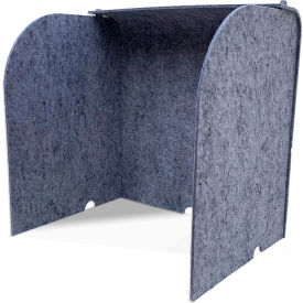 Acoustic Desktop Surround Protection Screen 24"W x 18"D x 24"H, Silver PET Felt