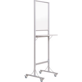 Mobile Workstation with Clear Panel and Pass-Through Space