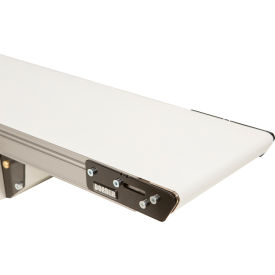 12"W Small to Medium Parts Belt Conveyor, 8'L, Variable Speed 36 FPM max, 115V