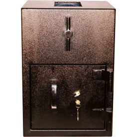Rotary Hopper Drop Safe, 14"W x 17"D x 21"H, Dual Key Lock, Black