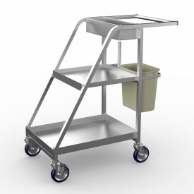 All Welded Aluminum Cleaning Sanitation Cart 39"L x 21"W x 41"H