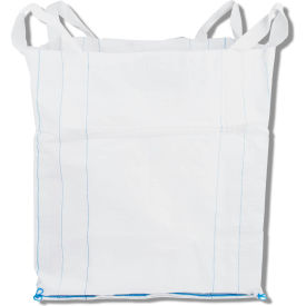 Commercial FIBC Bulk Bag, Open Top & Flat Bottom, 35"L x 35"W x 38"H, 2205 lb. Cap