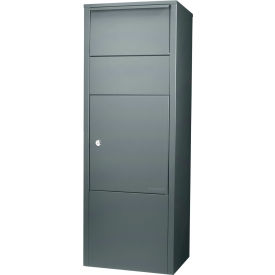Parcel Drop Box, Front Access, 10-1/2"W x 15-2/5"D x 41-1/2"H - Black