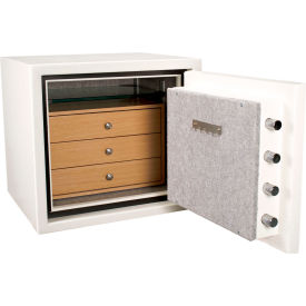 Keypad Fireproof Jewelry Safe 1.91 Cubic Feet, 18-9/10"W x 21-3/7"D x 19-4/7"H - White